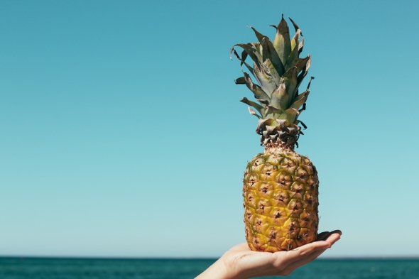 Pineapple on the beach